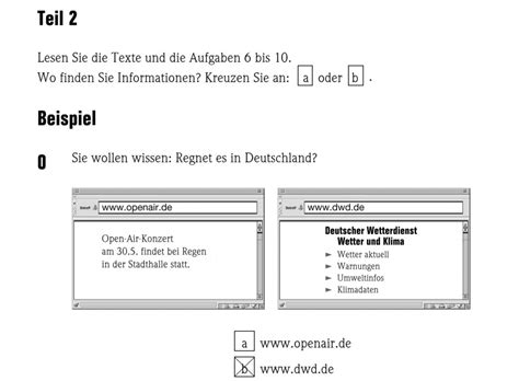 German language exams of the Goethe.